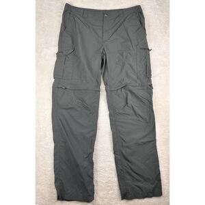 Columbia Cargo Pants Men 38x34 Grey Convertible Zip Legs Hiking Omni Shade